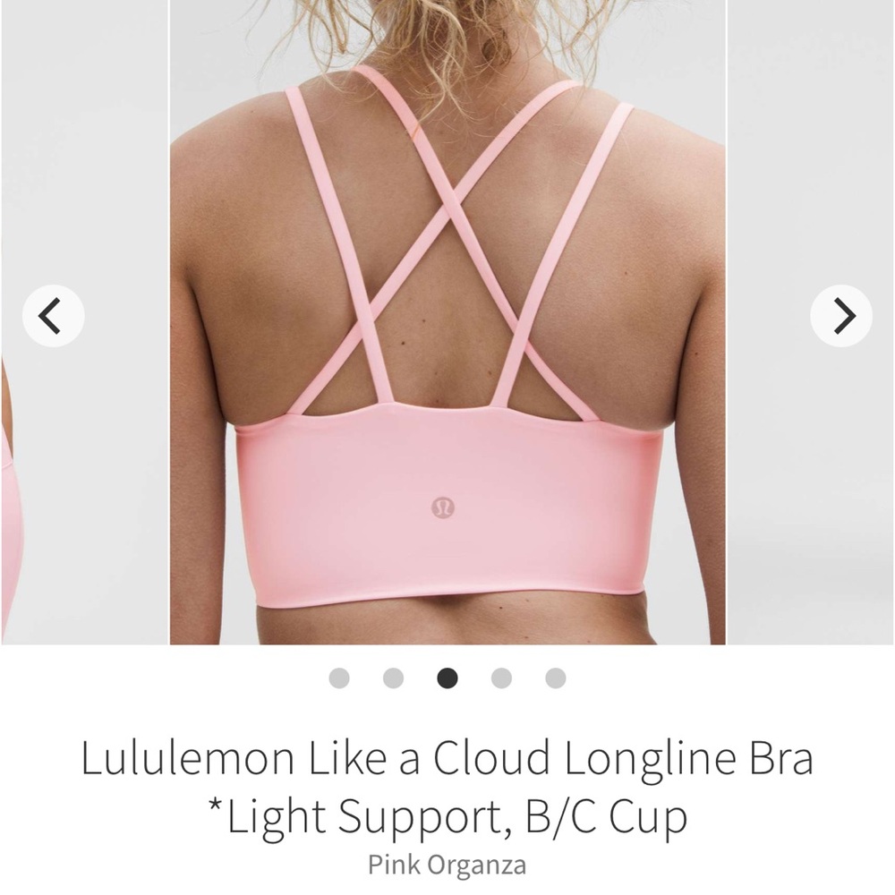 NWT lululemon like a cloud B/C size 8 pink organza - Picture 2 of 7